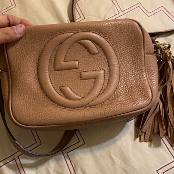 Gucci Handbags - Gucci Tan Soho Disco Leather Shoulder Bag